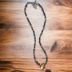 beaded mushroom necklace! 🍄🍄